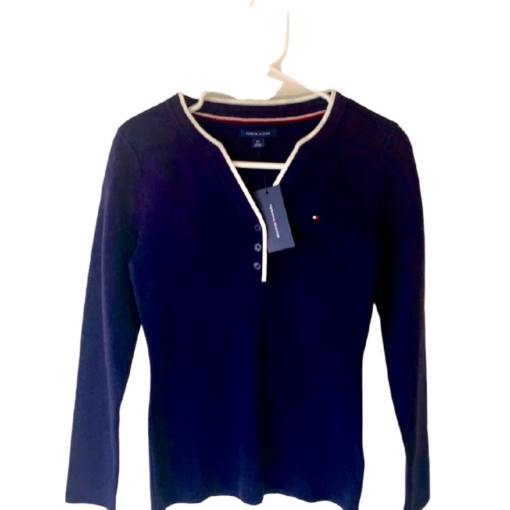 Tommy Hilfiger Sweater Blue Size S V-neck